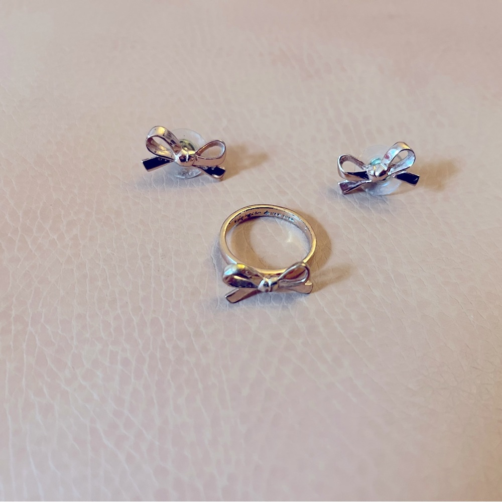 Kate Spade Earrings and Ring Bundle Bow